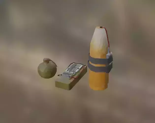 Low Poly Explosives Pack