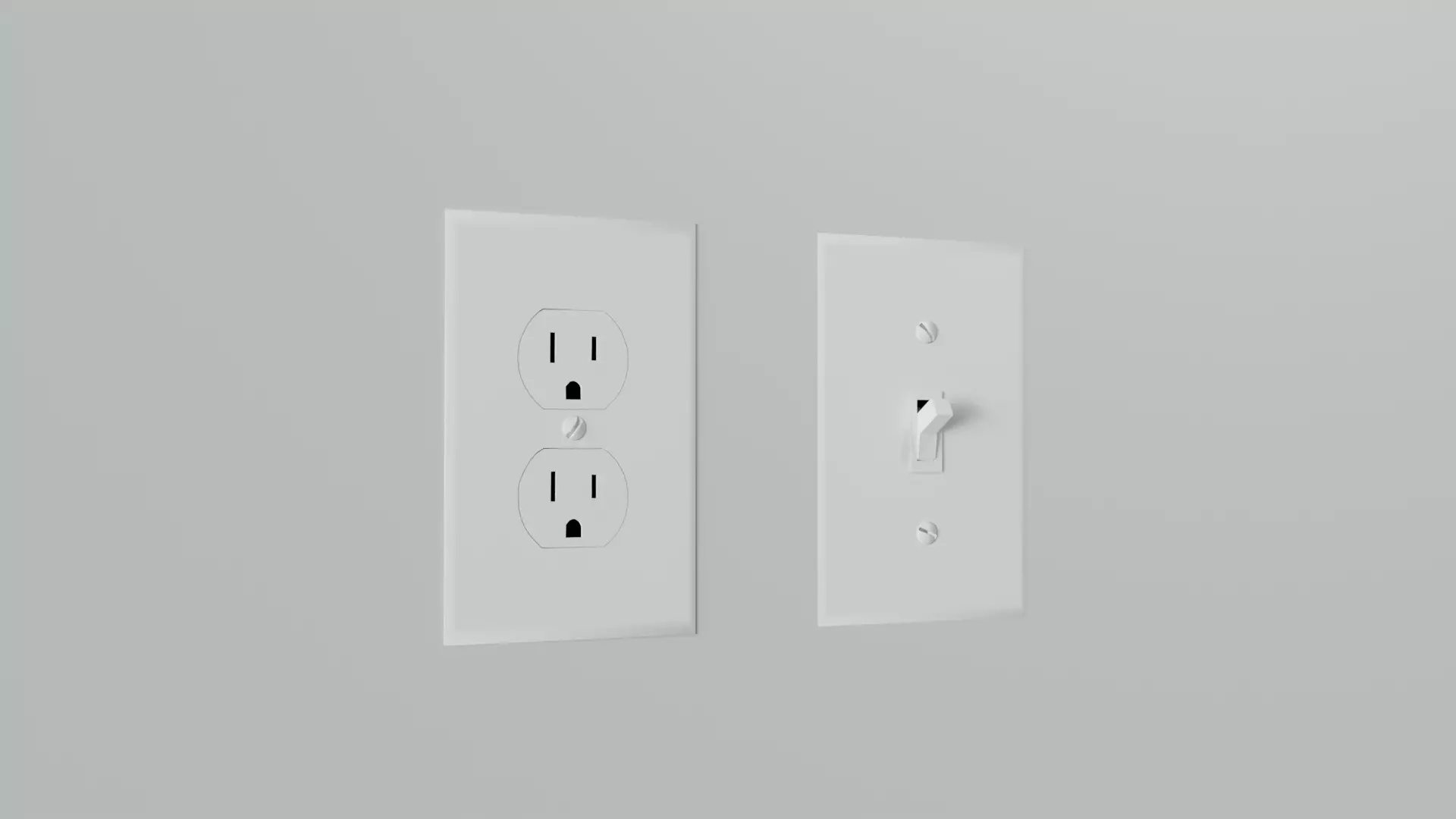 Light Switch and Wall Outlet 3D model_0