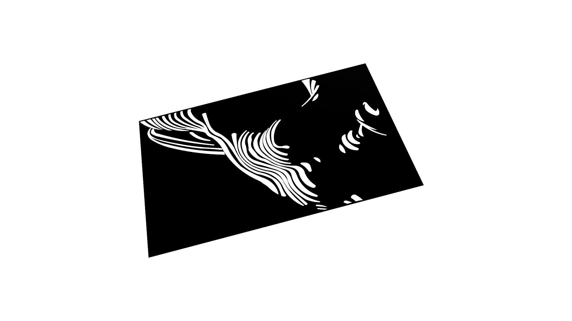 Girl in DXF for CNC cutting 3D print model_3