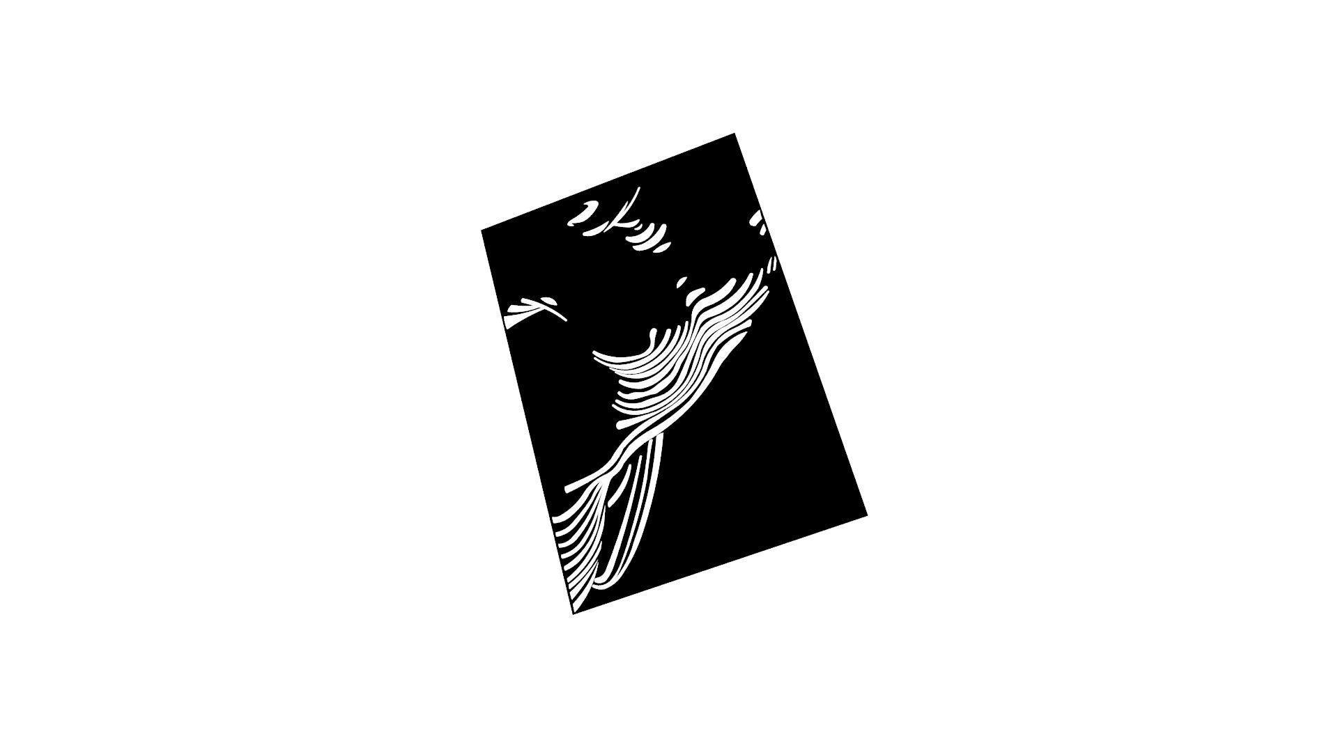 Girl in DXF for CNC cutting 3D print model_2