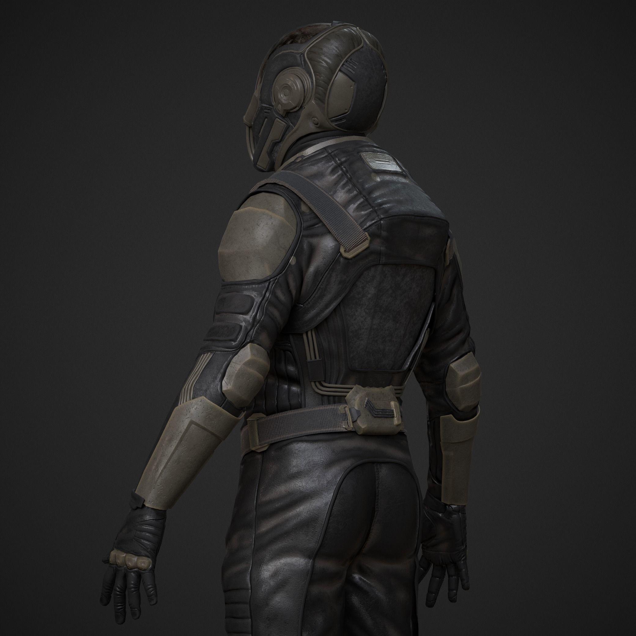 Desert Soldier Low-poly 3D model_8