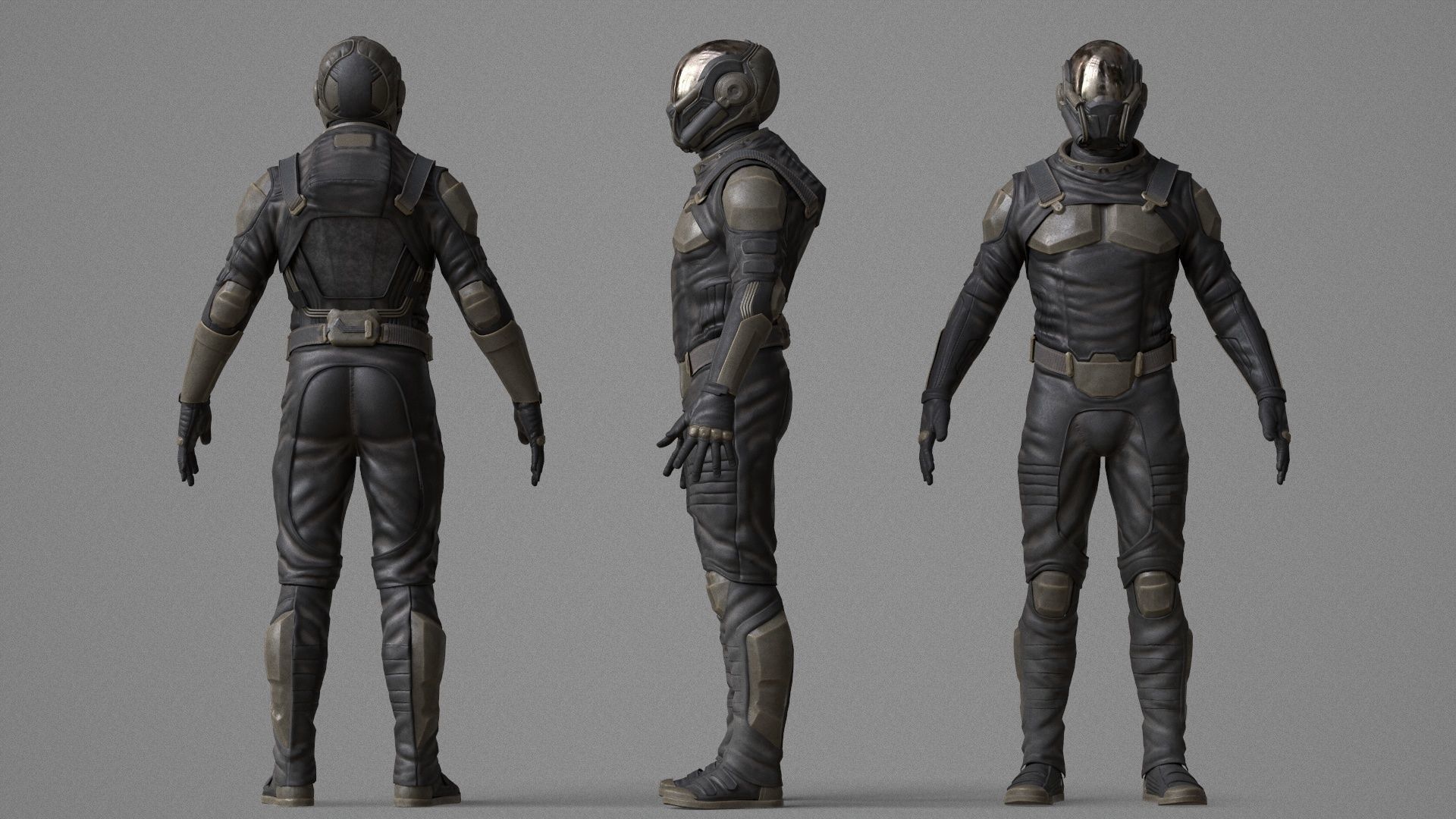 Desert Soldier Low-poly 3D model_3