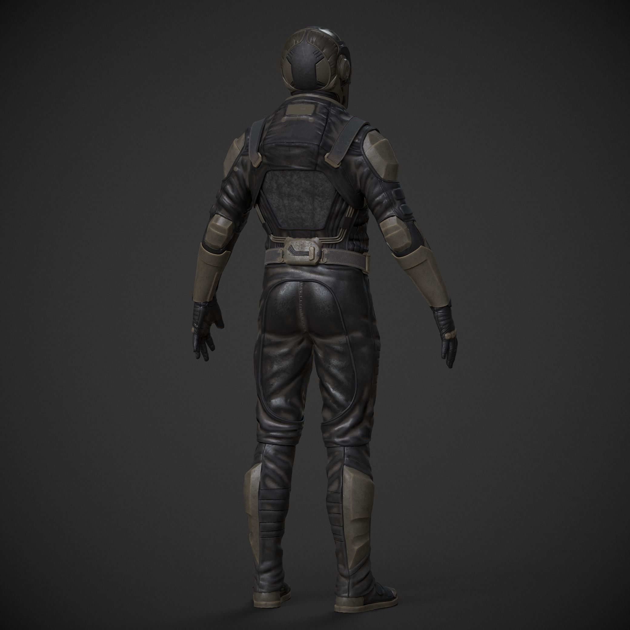 Desert Soldier Low-poly 3D model_12