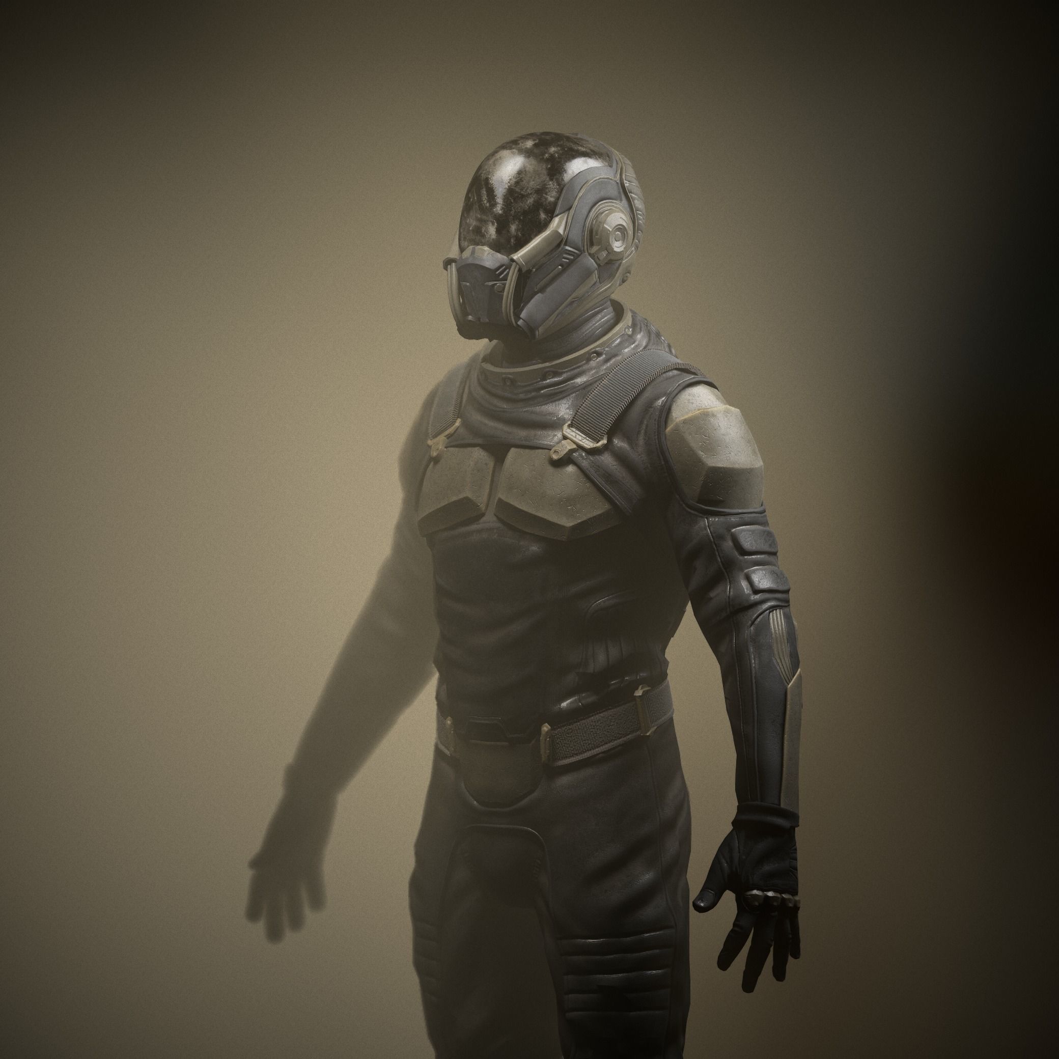 Desert Soldier Low-poly 3D model_14