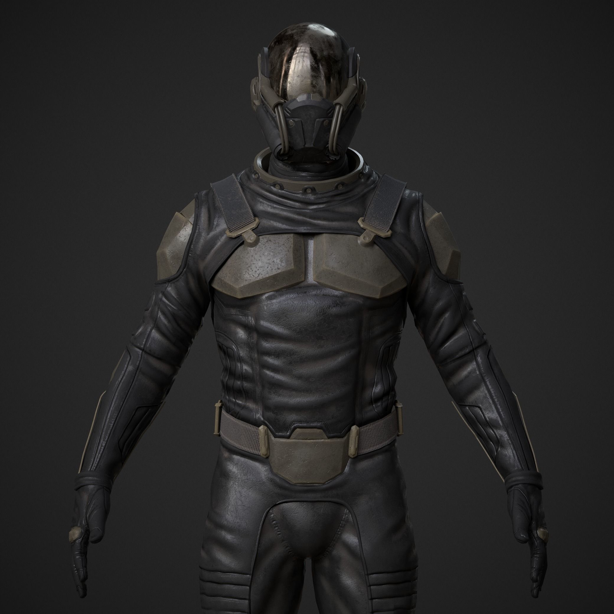 Desert Soldier Low-poly 3D model_6