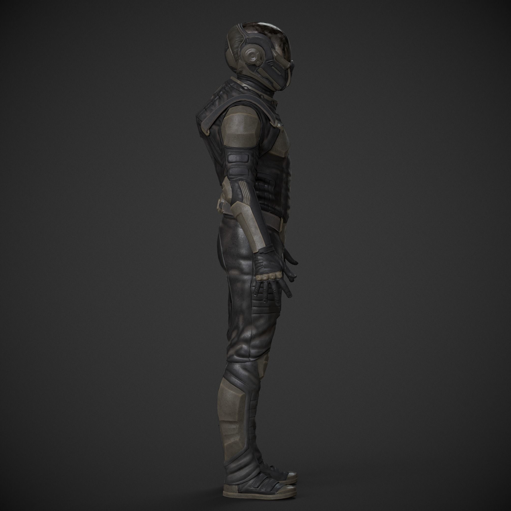 Desert Soldier Low-poly 3D model_11