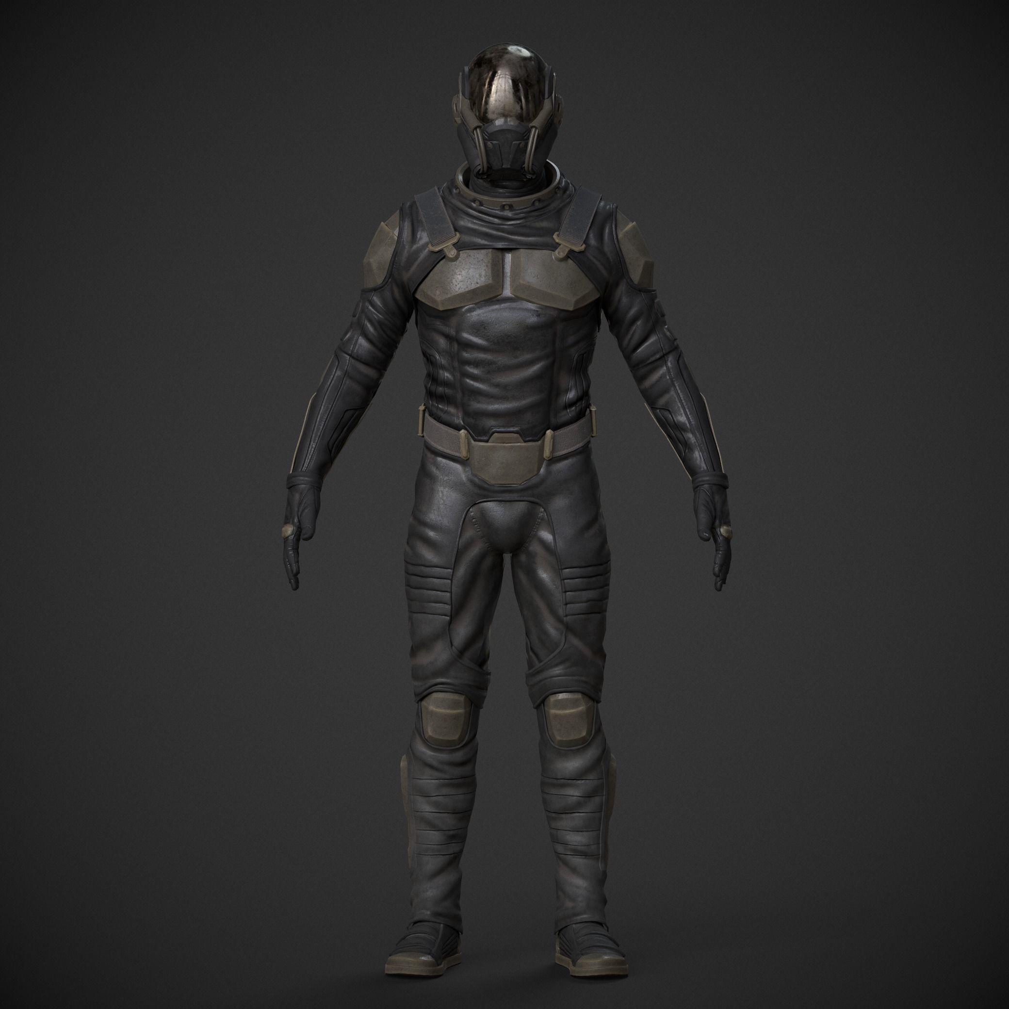 Desert Soldier Low-poly 3D model_10