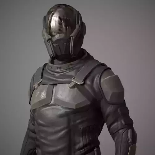 Desert Soldier Low-poly 3D model