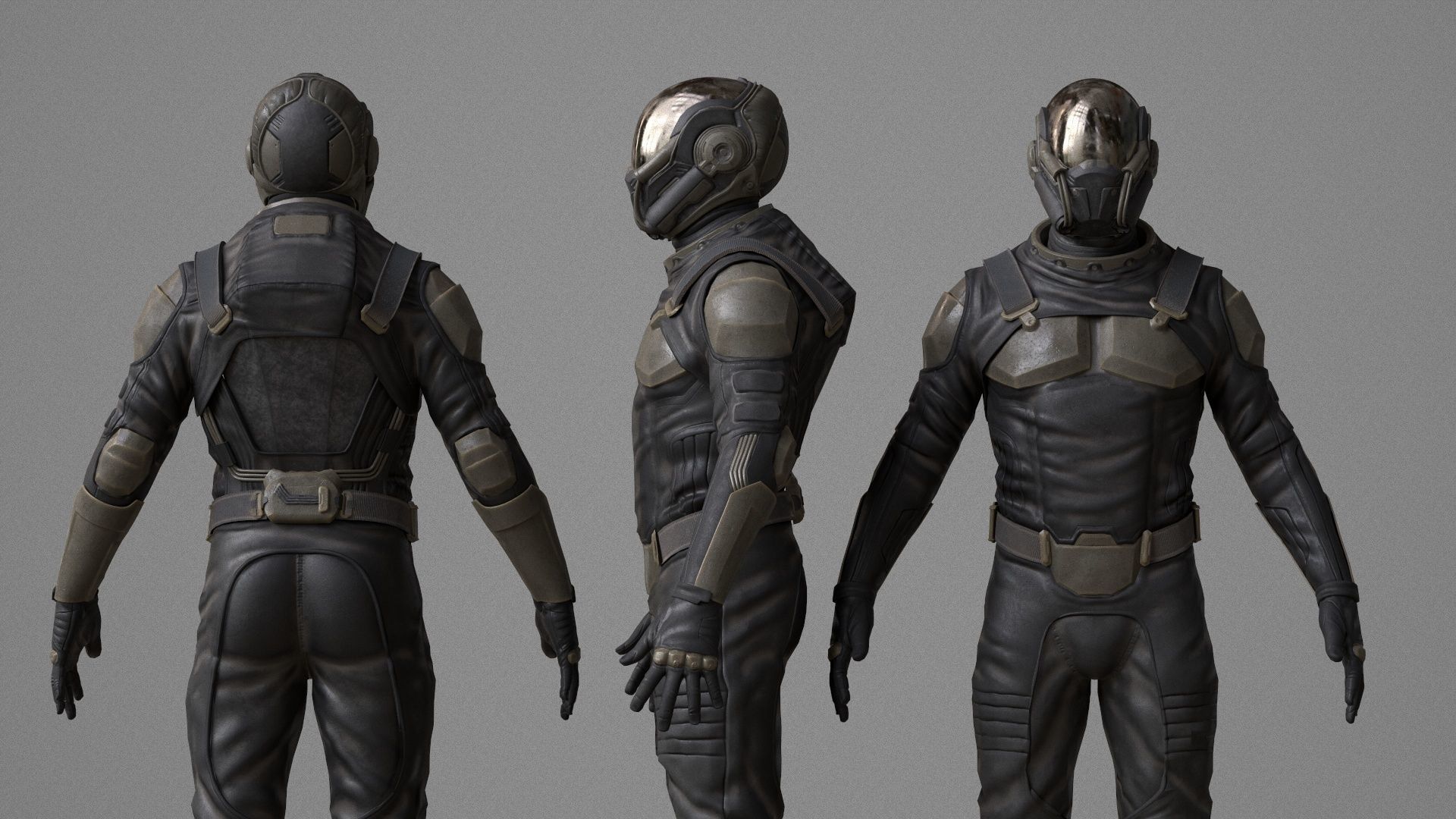 Desert Soldier Low-poly 3D model_4