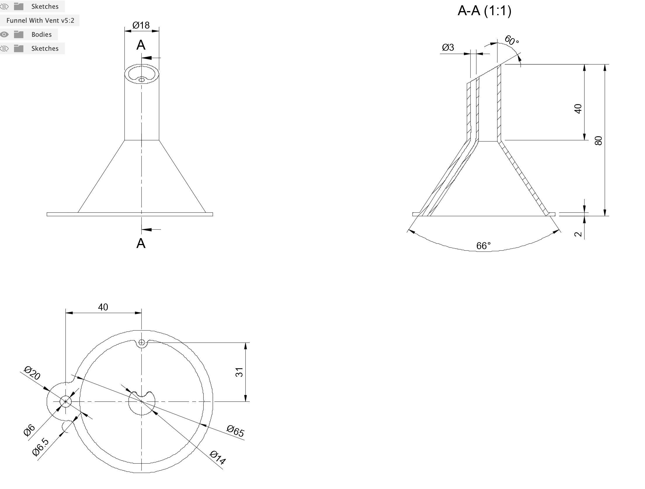 Funnel with Vent Free 3D print model_1