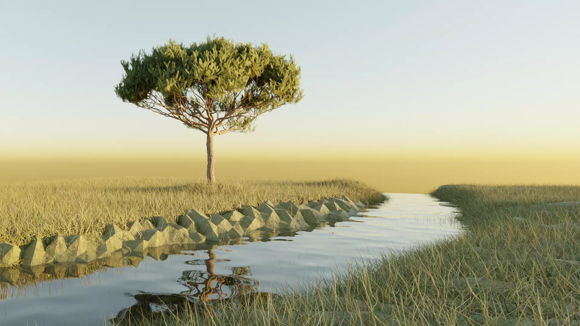 spring scene Free 3D model