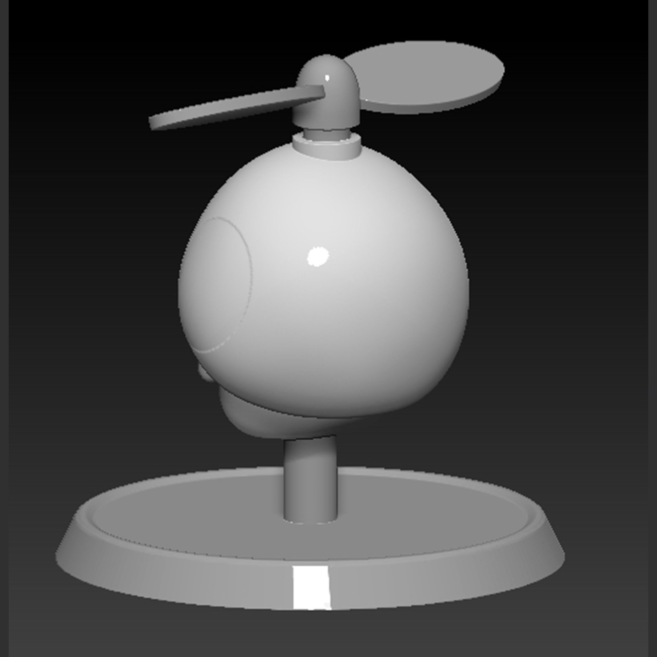 Mario Propeller Mushroom Based 3D print model_8