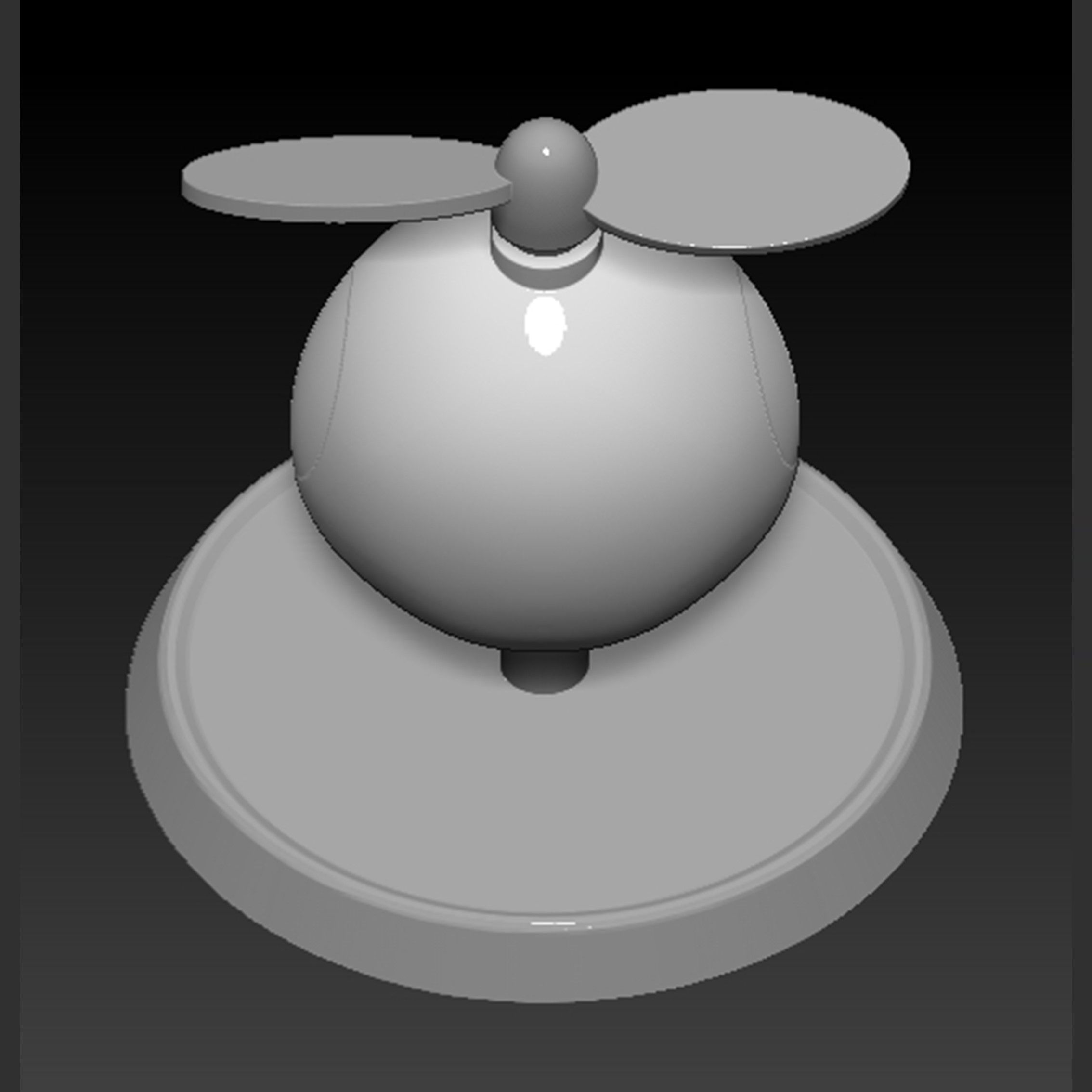 Mario Propeller Mushroom Based 3D print model_12