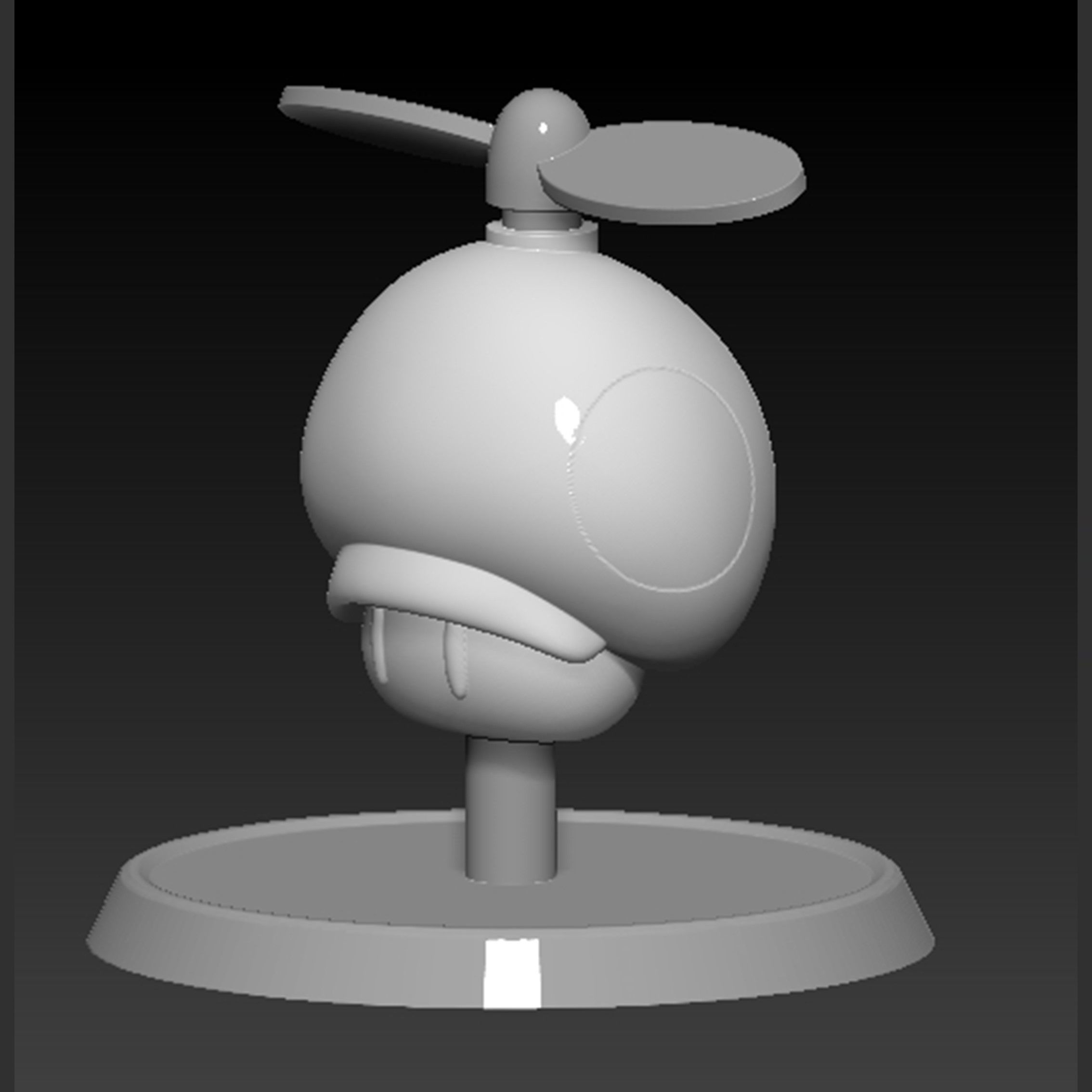 Mario Propeller Mushroom Based 3D print model_4