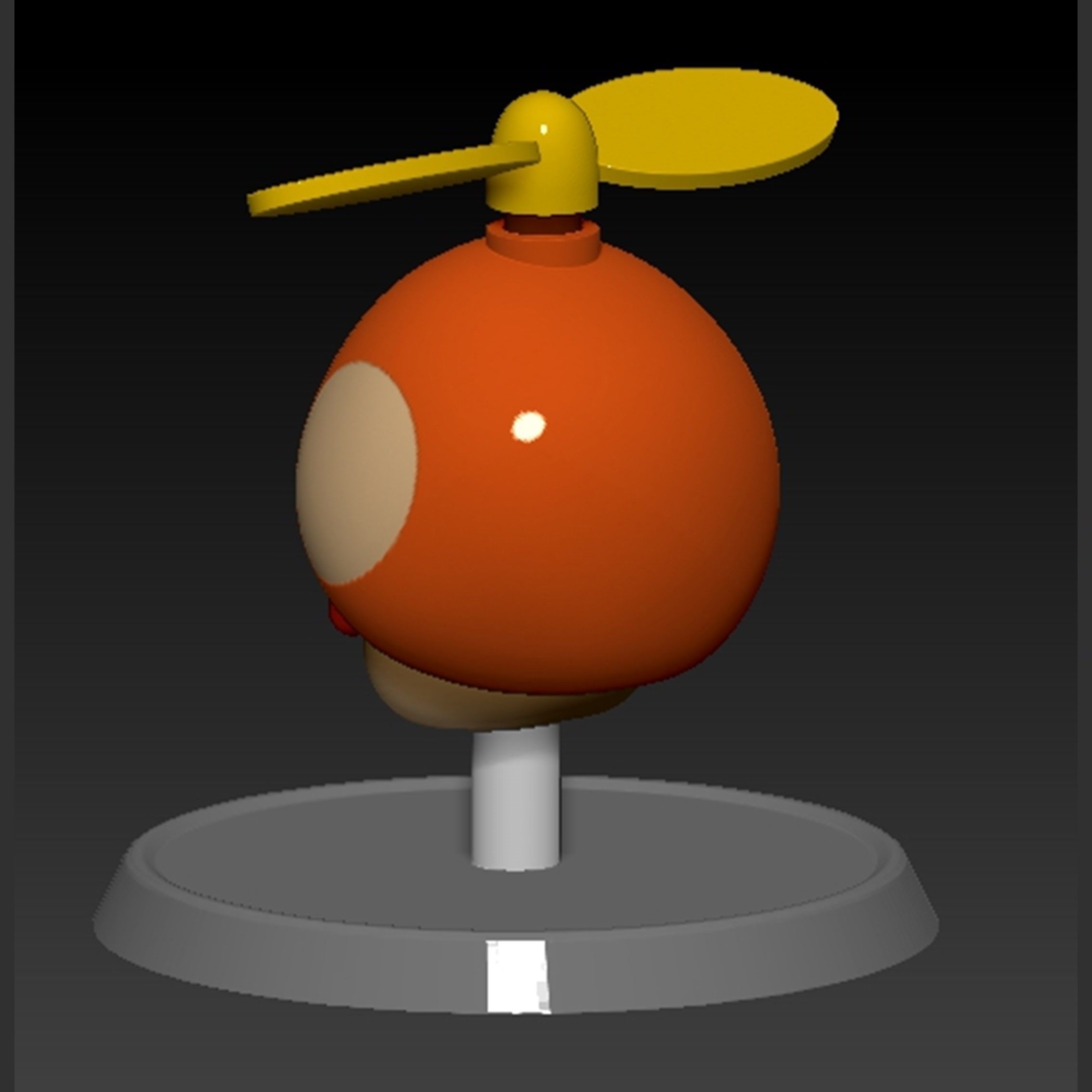Mario Propeller Mushroom Based 3D print model_7