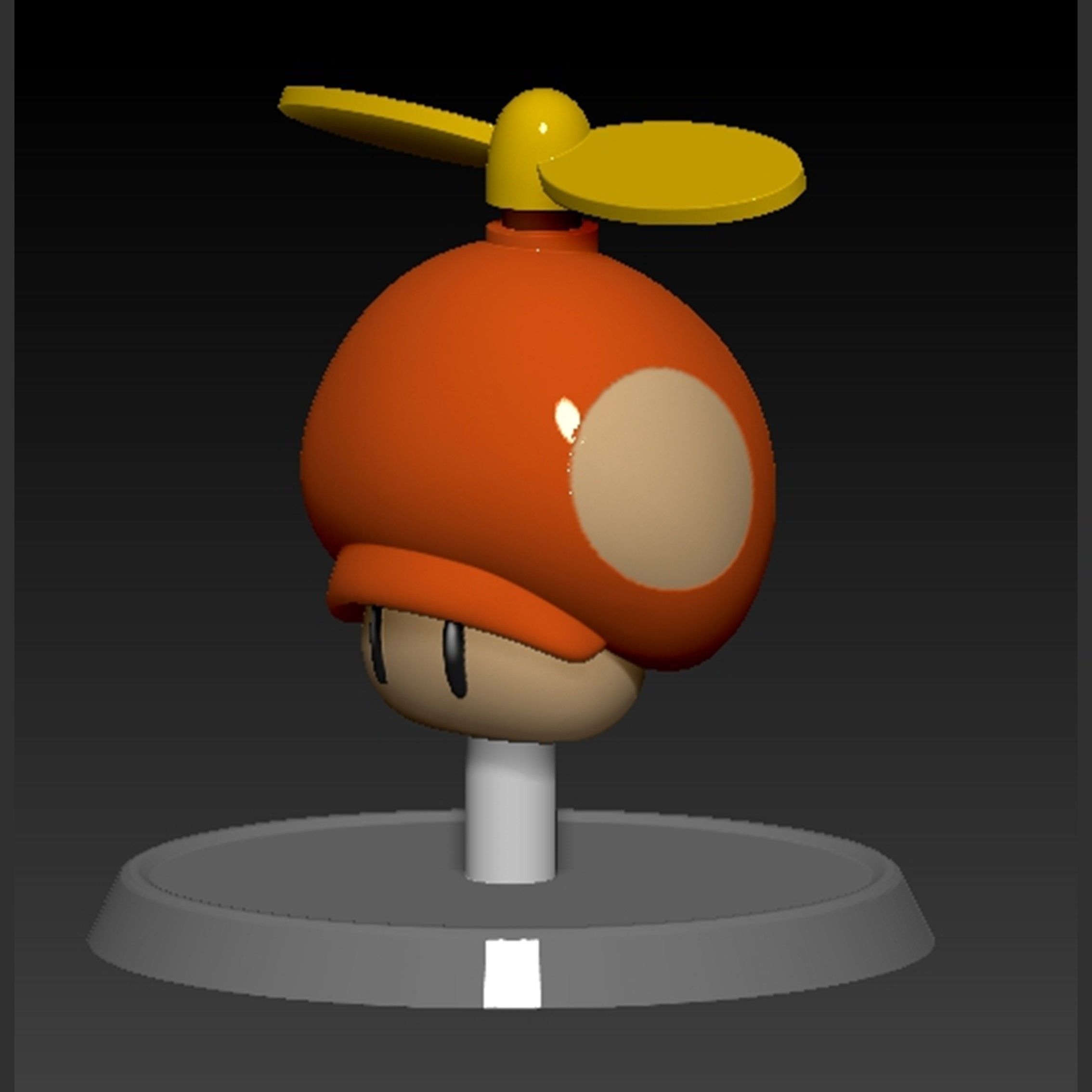 Mario Propeller Mushroom Based 3D print model_3