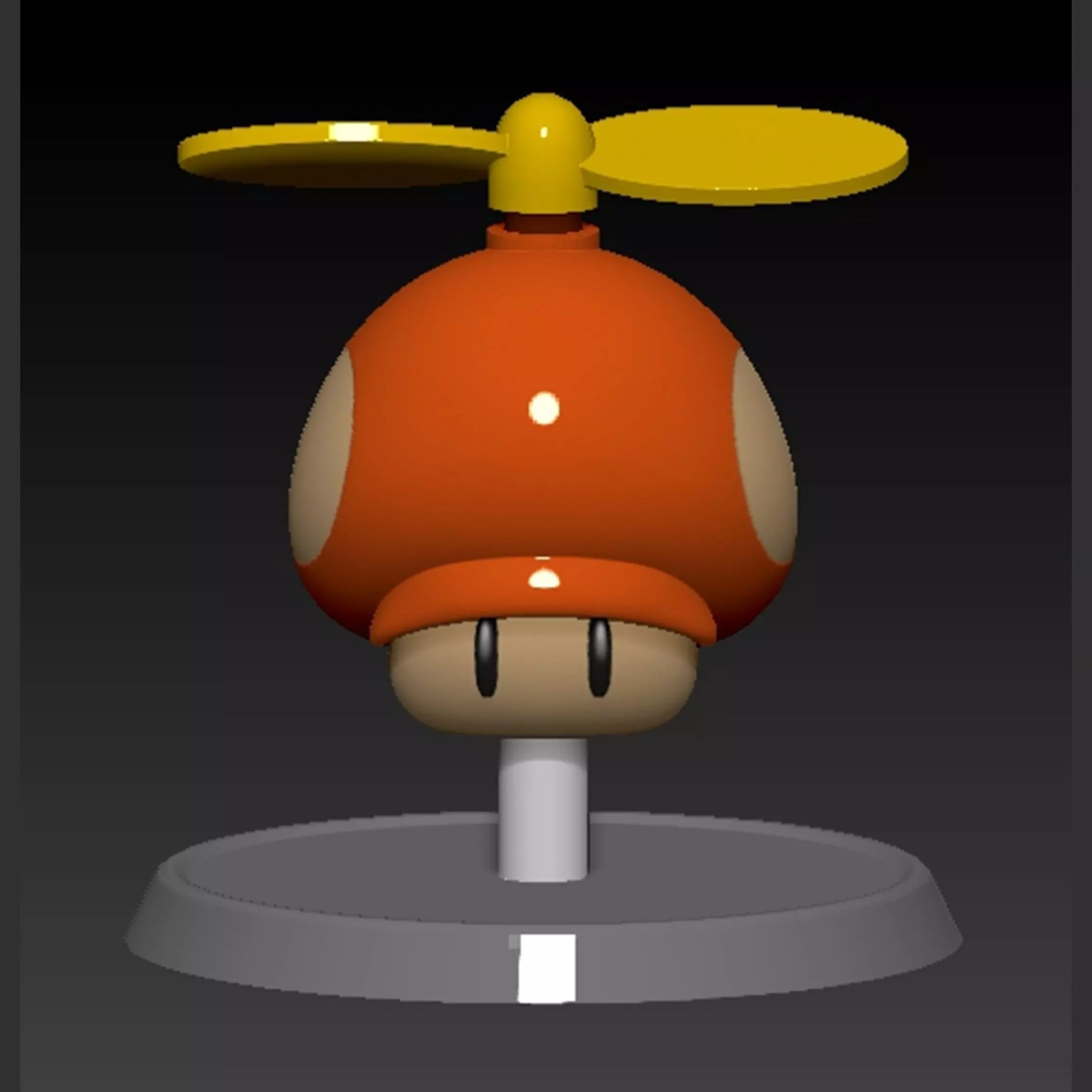 Mario Propeller Mushroom Based 3D print model_0