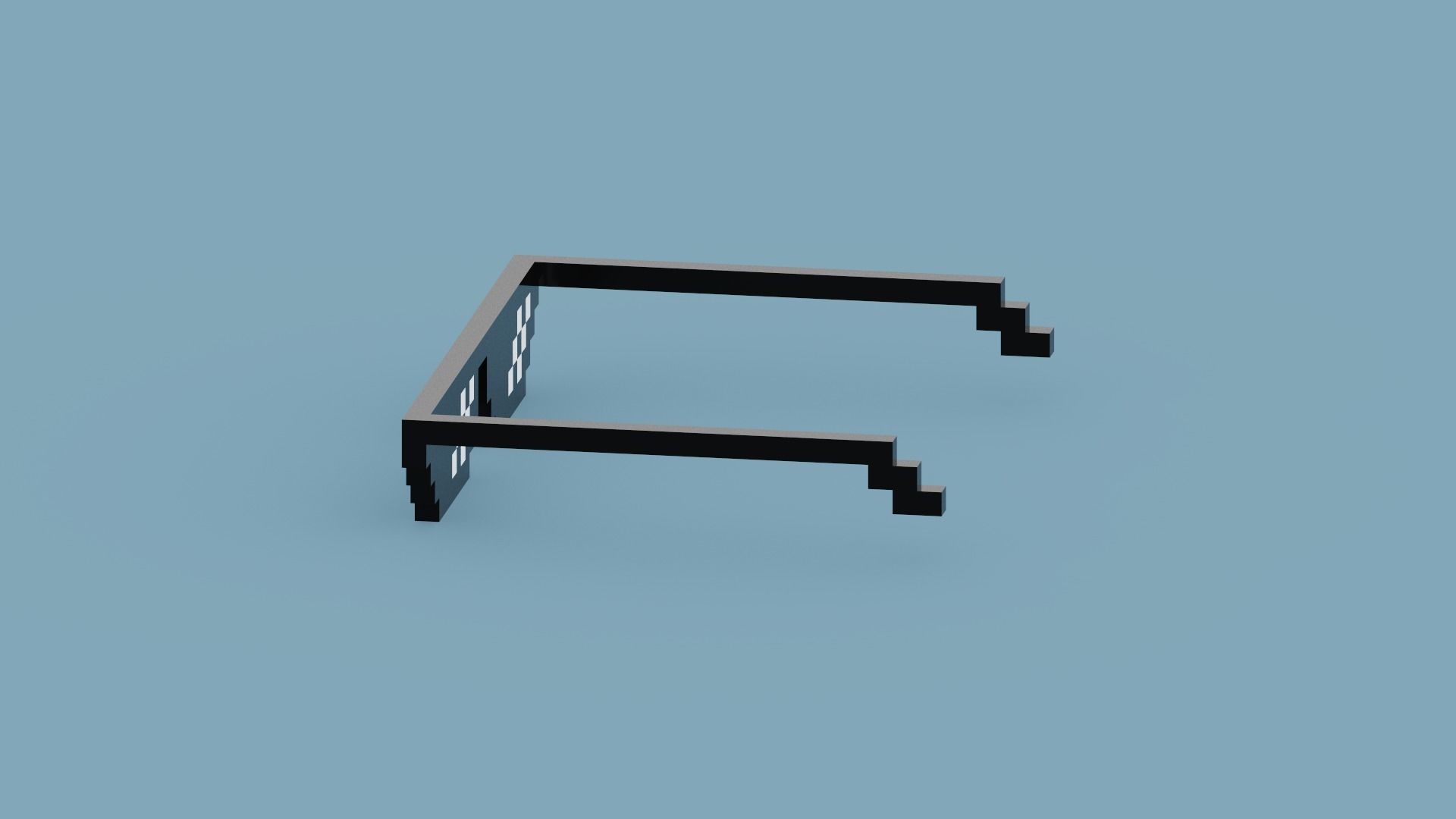 Voxel Sunglasses Low-poly 3D model_2