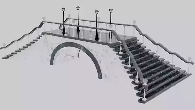 Stone bridge or porch 3D model