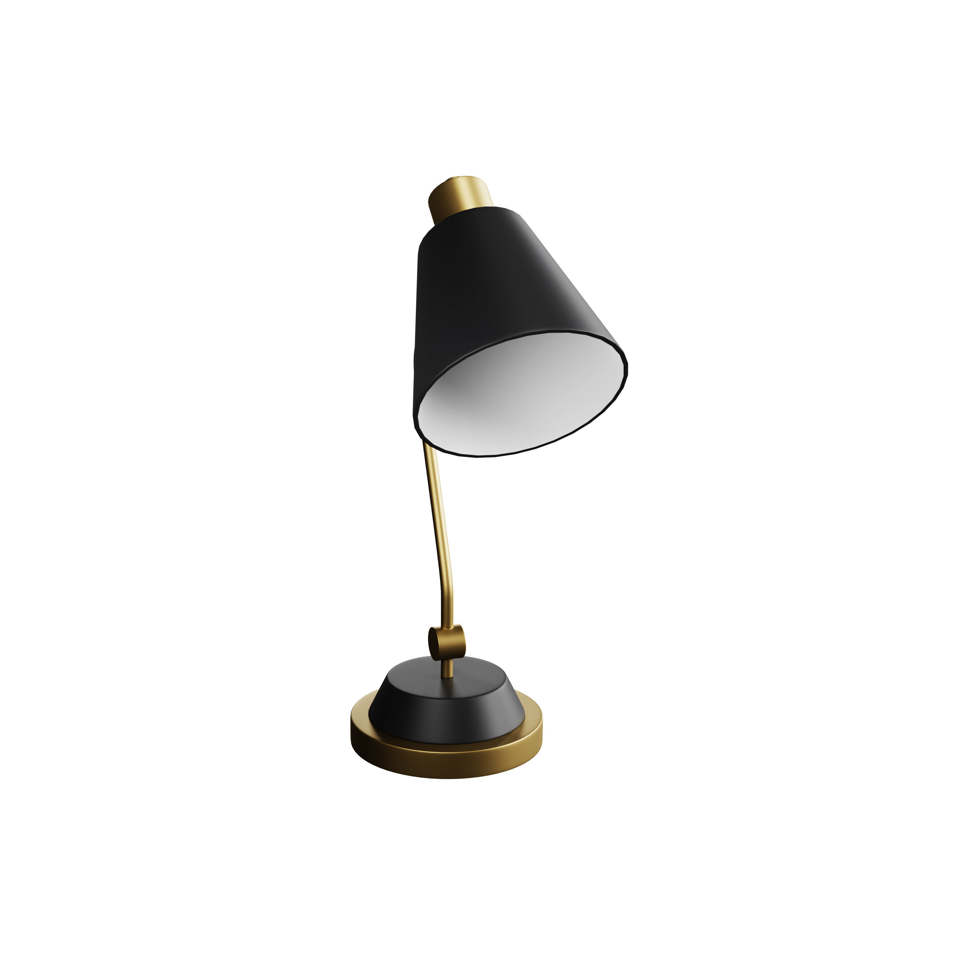 Curved Table Lamp 3D model_2