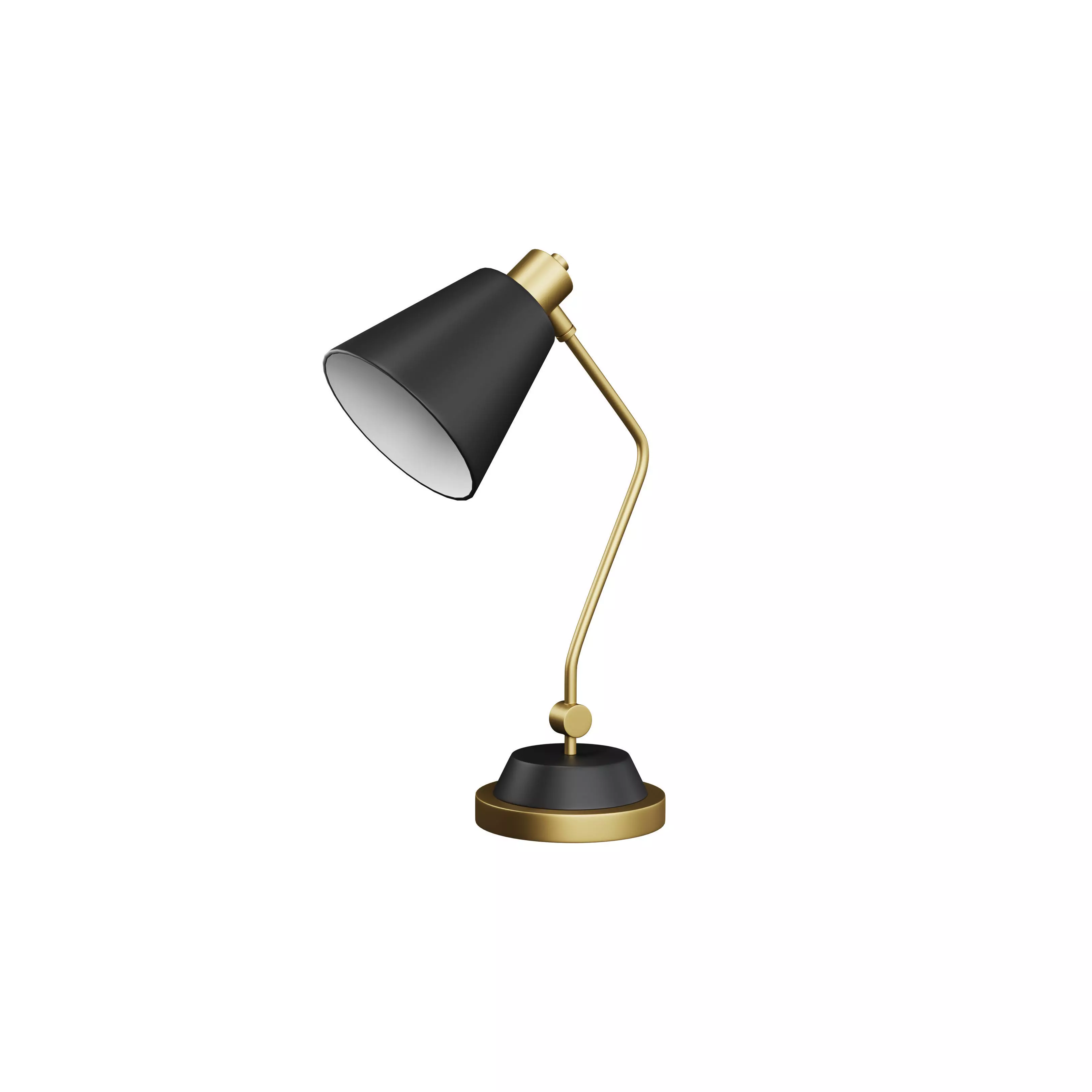 Curved Table Lamp 3D model_0