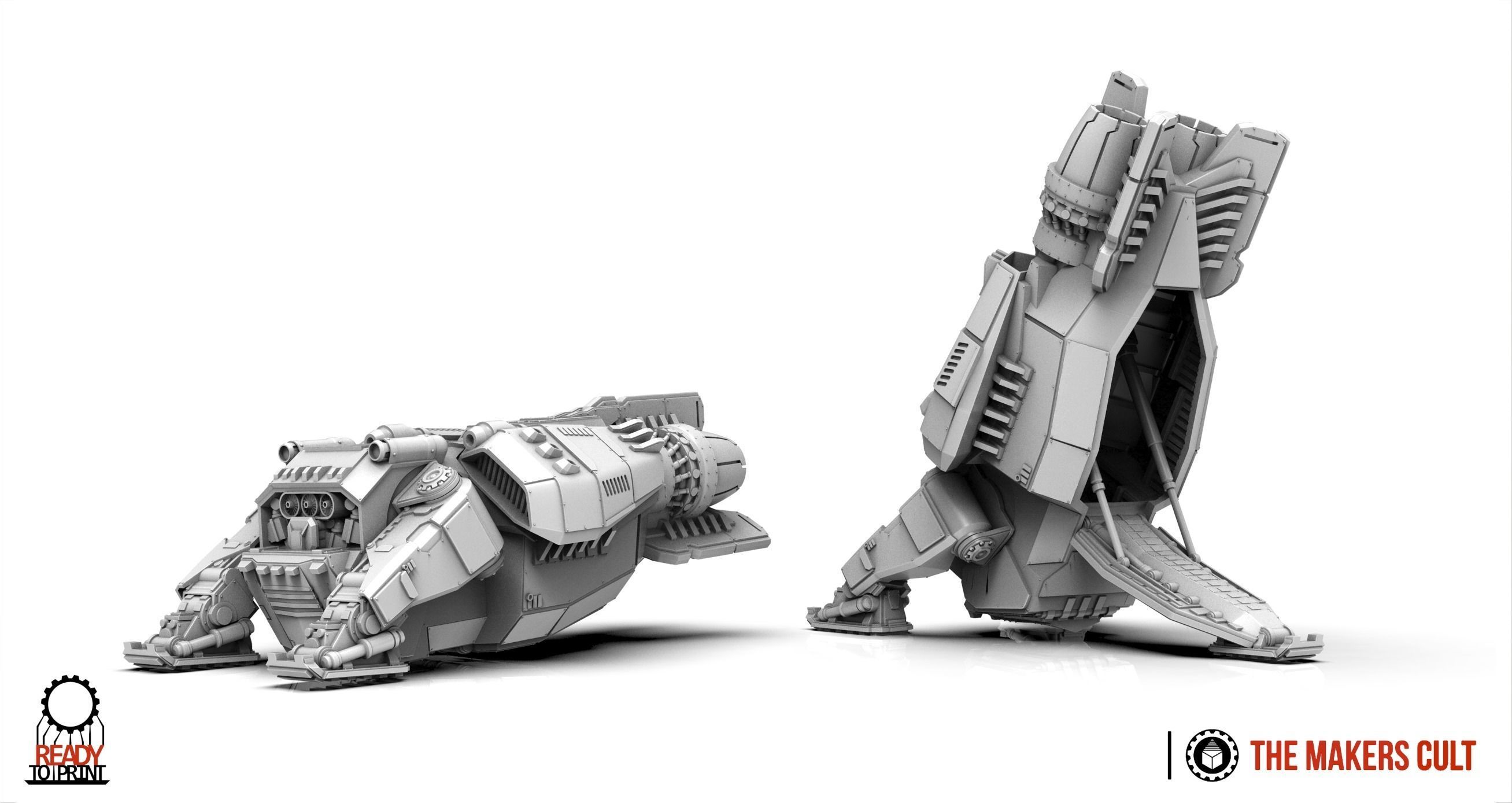 Tempest Legion and Black Knights - Icarus Dropship 3D print model_7