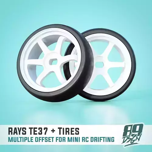 RAYS TE37 wheels set for RC drifting wltoys miniz - multi offset