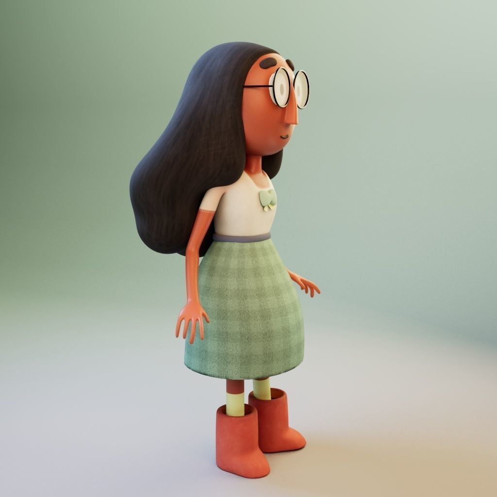 Steven Universe - Connie in 3D Low-poly 3D model_1