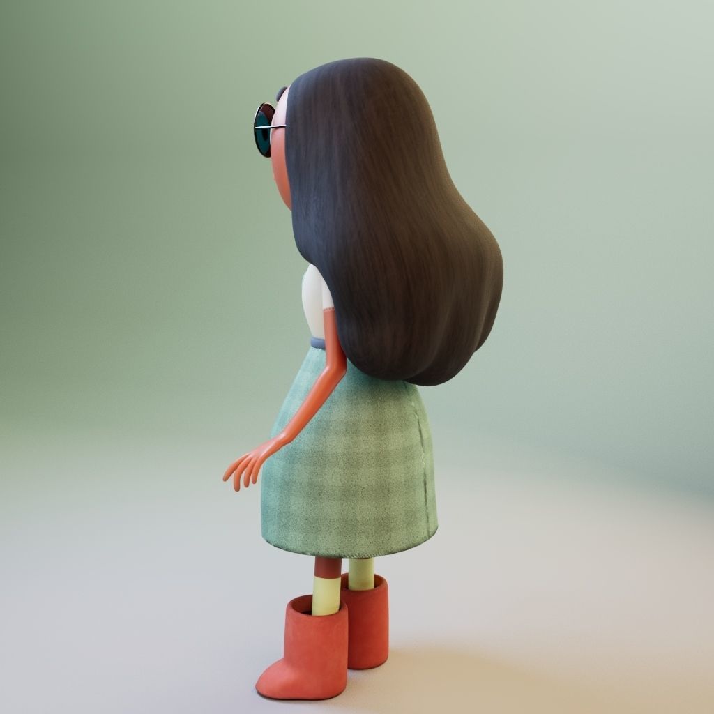 Steven Universe - Connie in 3D Low-poly 3D model_2
