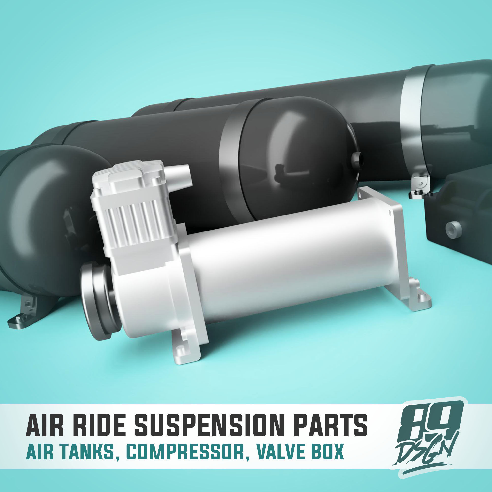 Air ride parts for 124 scale models 3D model 3D printable CGTrader