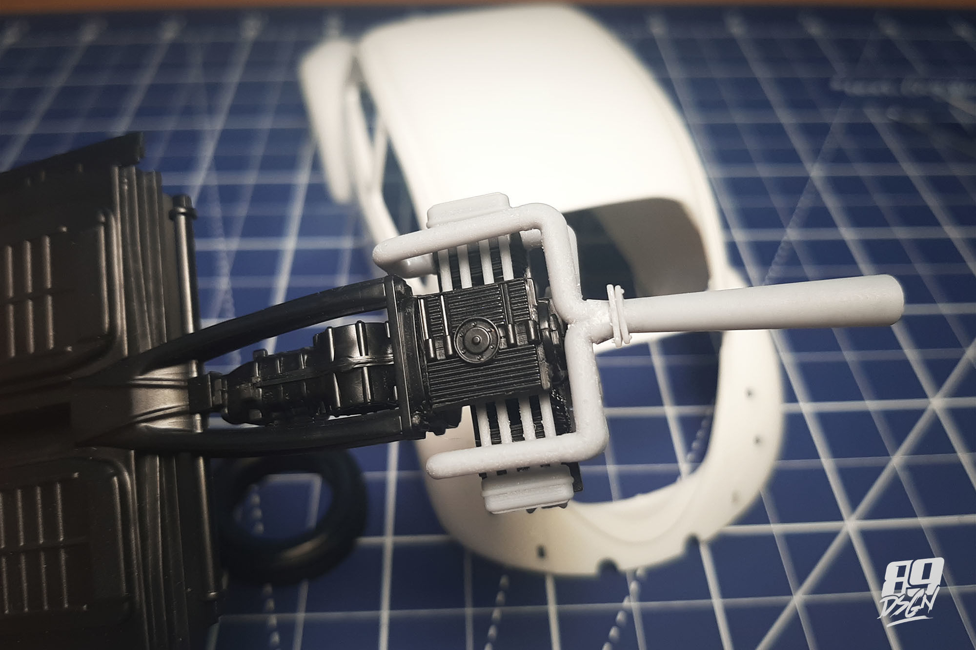 VW Tamiya 1300 Beetle - Engine upgrade parts kit 3D print model_6