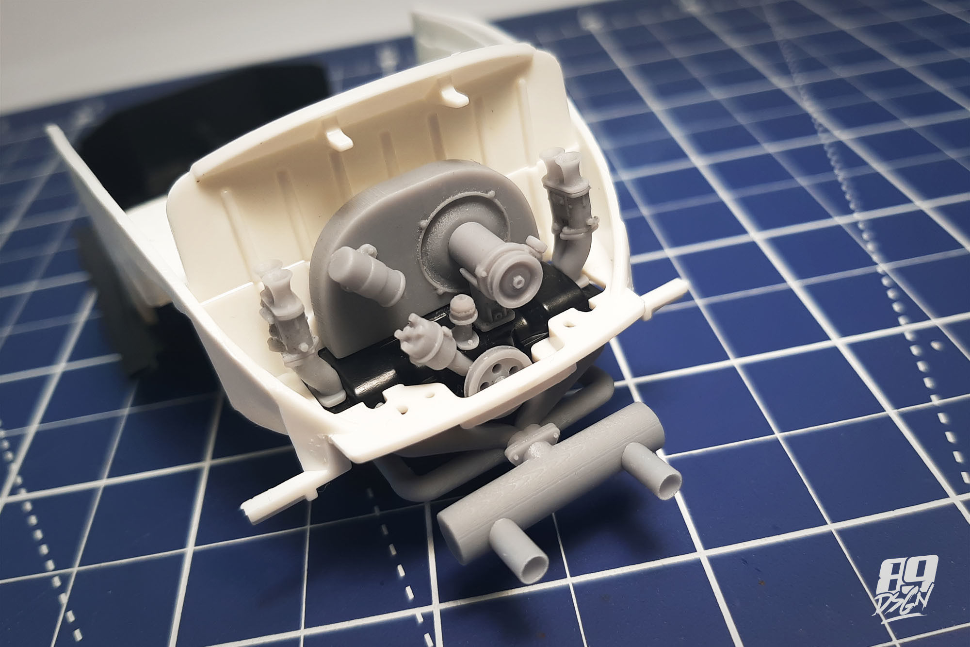 VW Tamiya 1300 Beetle - Engine upgrade parts kit 3D print model_5
