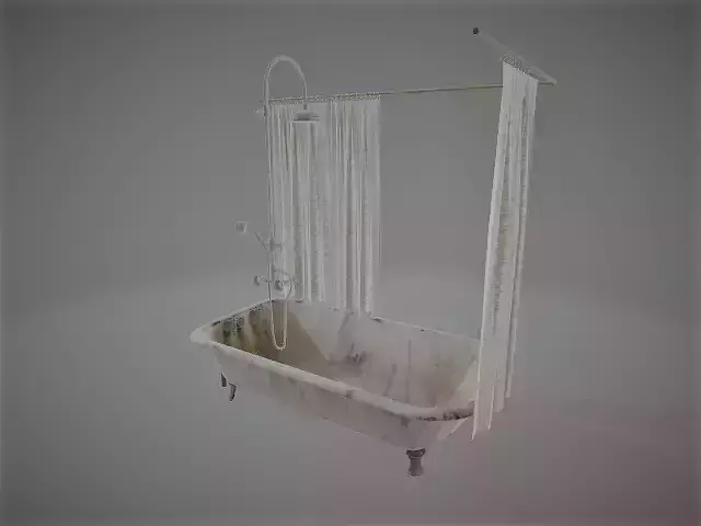  Old Bathtub - Low Poly