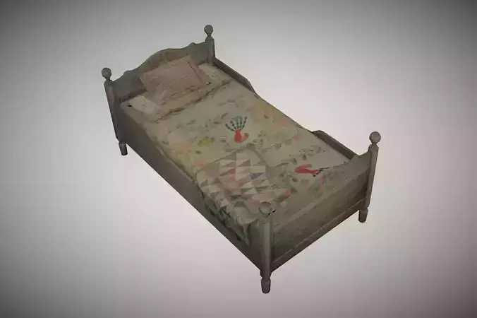 Old Bed 3D model