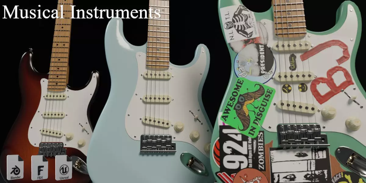 Musical Instruments 3D model_0