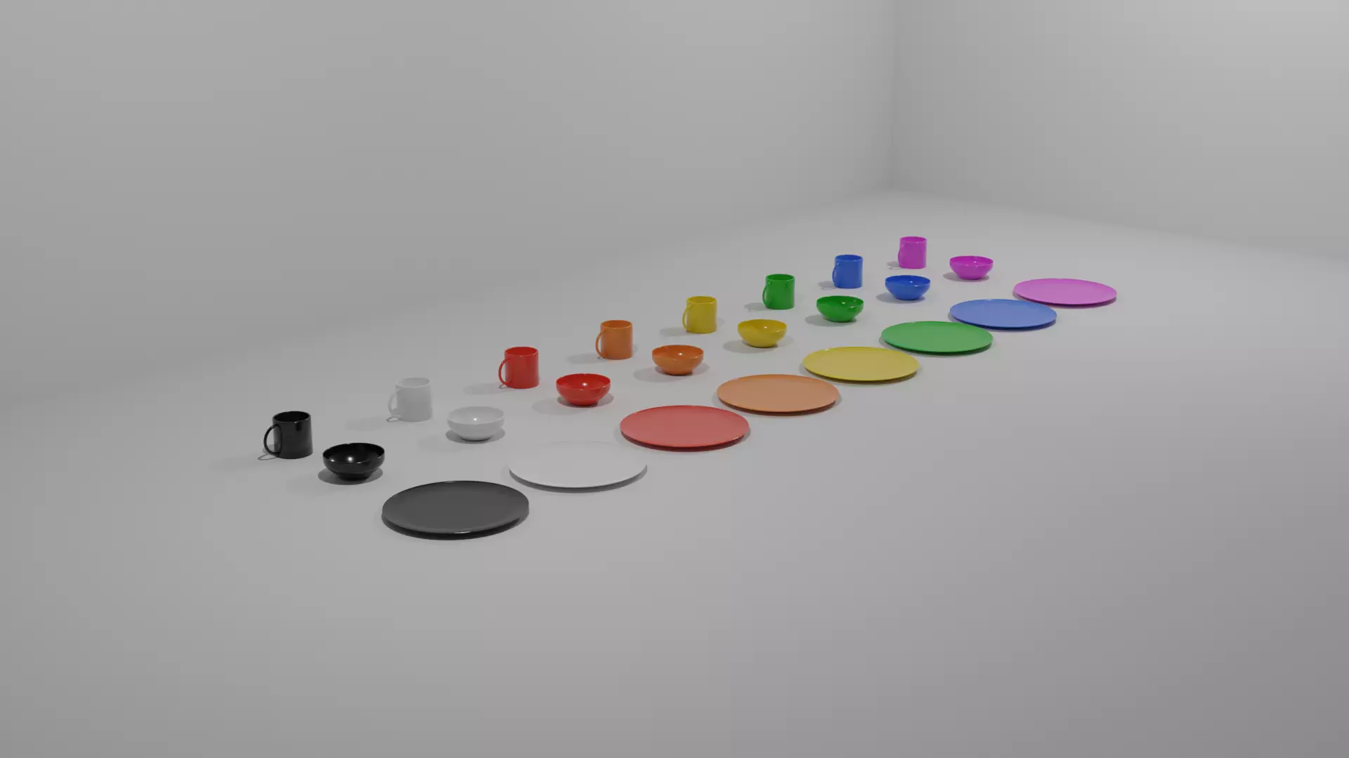 Ceramic Dining Set Free 3D model