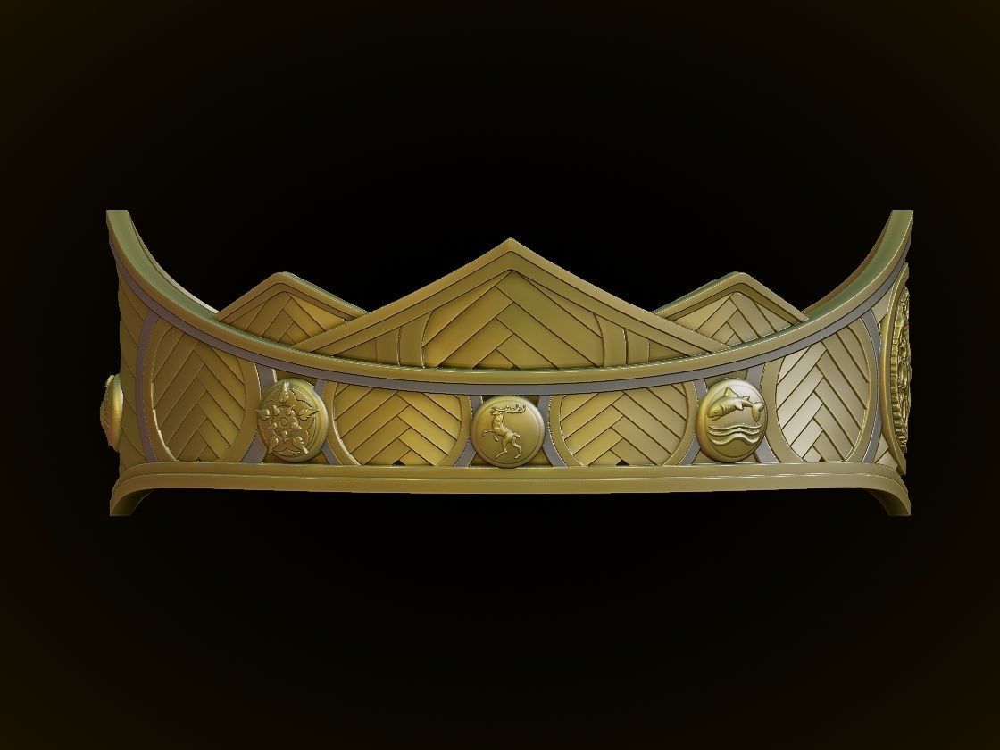 Viserys Targaryen crown and Face mask 3d digital download 3D print model_4