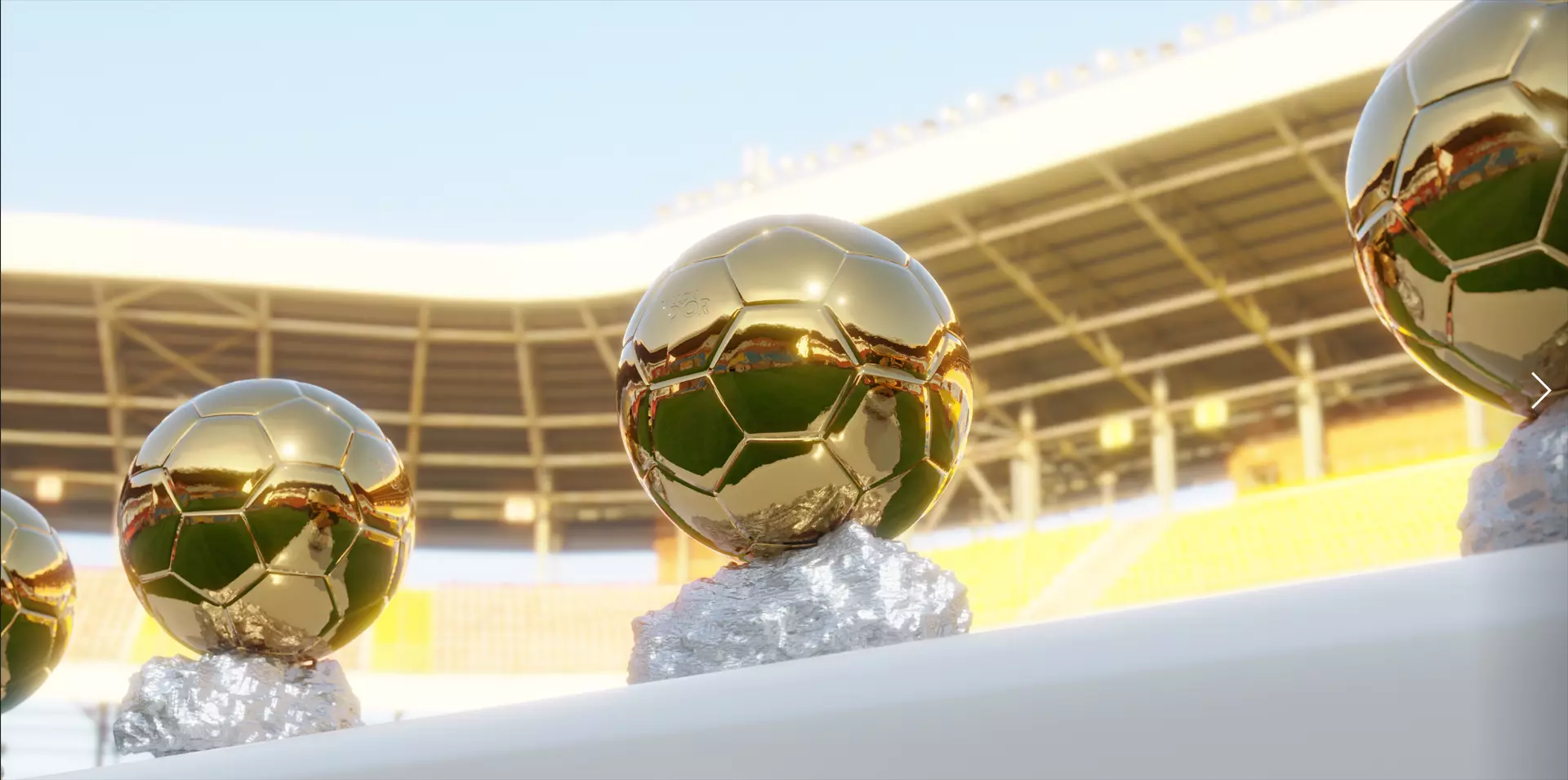 Fifa Golden Ball Ballon Dor Low-poly 3D model