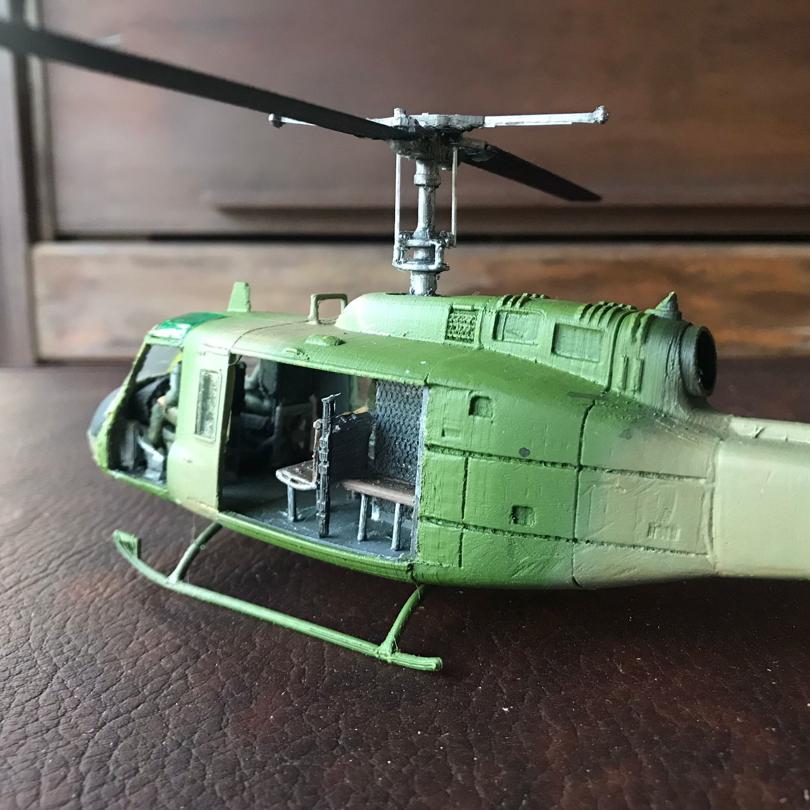 HUEY UH1H HELICOPTER  PRINTABLE ASSEMBLY KIT SCALE 1 48 3D print model_3