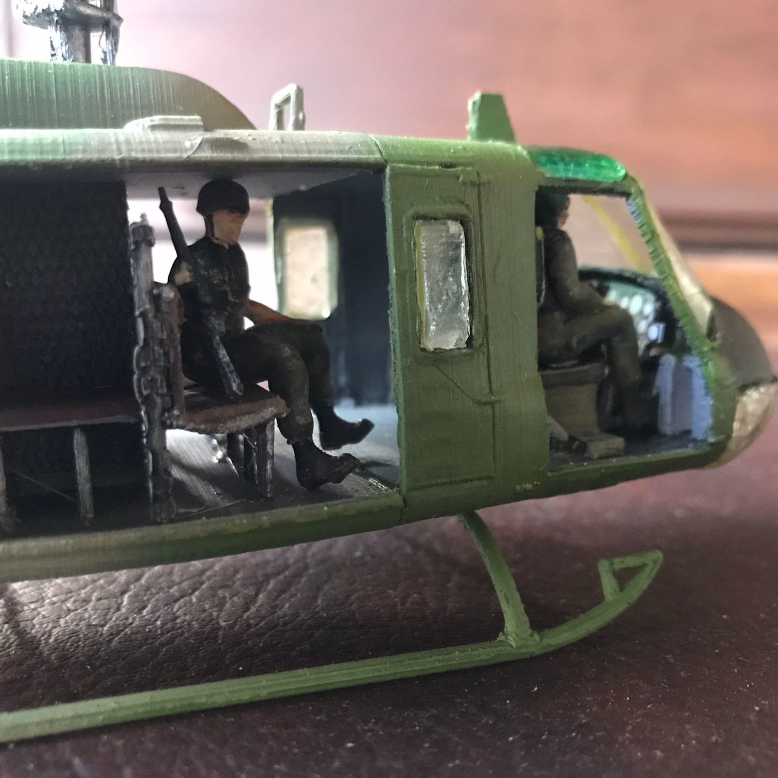 HUEY UH1H HELICOPTER  PRINTABLE ASSEMBLY KIT SCALE 1 48 3D print model_5