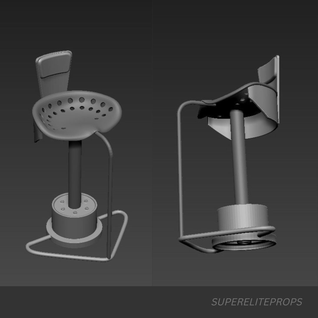 Millennium Falcon Chair for Cockpit Jazzinc upgrade 6th Scale  3D model_7