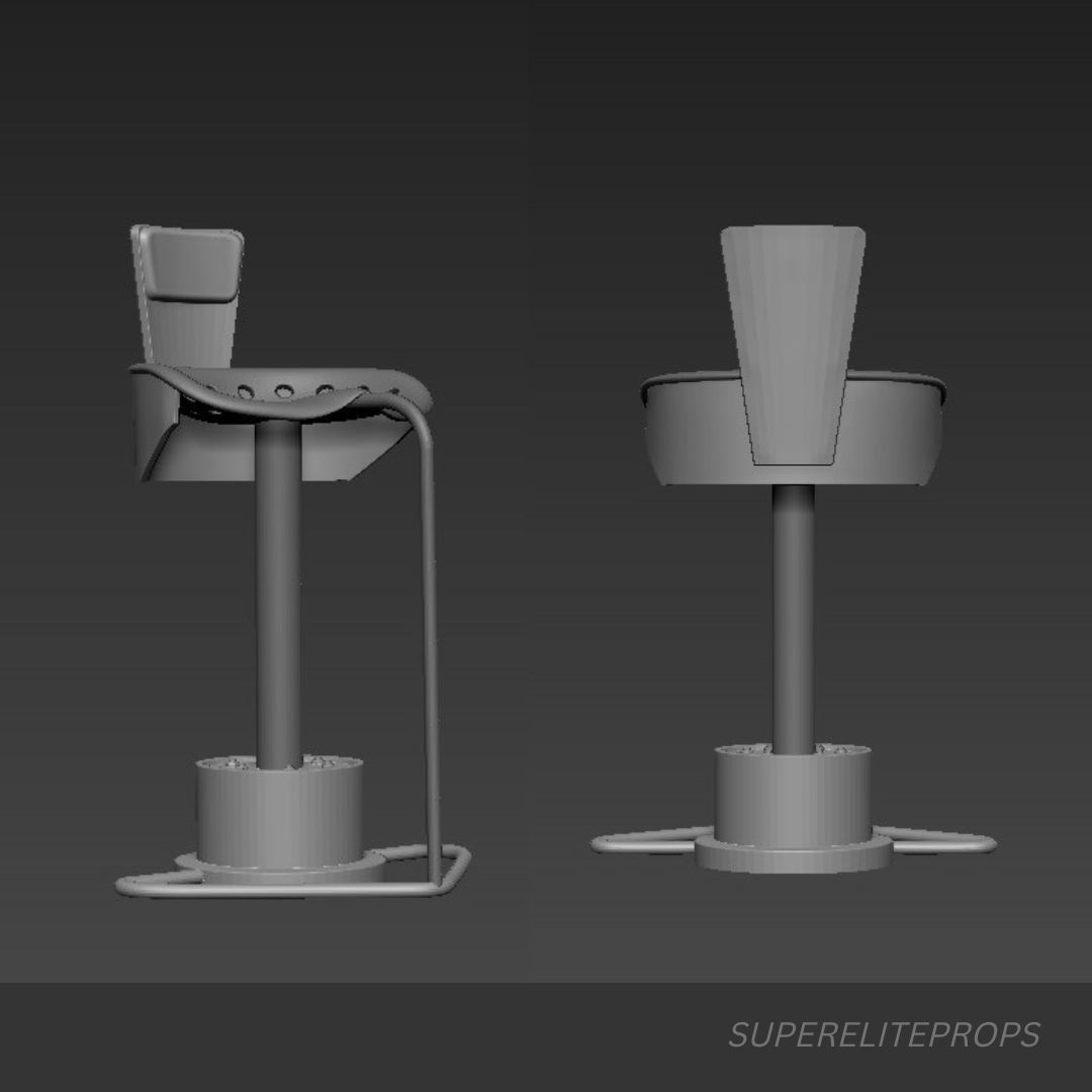 Millennium Falcon Chair for Cockpit Jazzinc upgrade 6th Scale  3D model_8