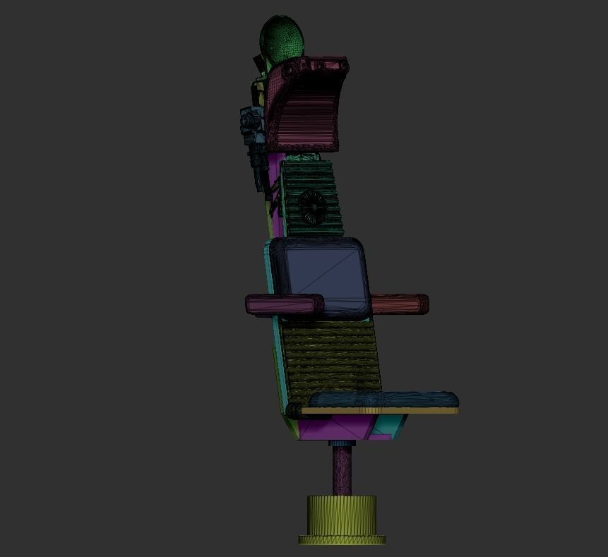 Millennium Falcon Chair for Cockpit Jazzinc upgrade 6th Scale  3D model_10