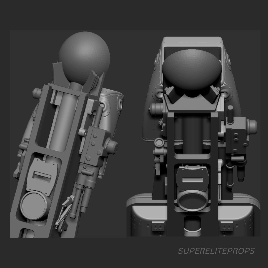 Millennium Falcon Chair for Cockpit Jazzinc upgrade 6th Scale  3D model_2