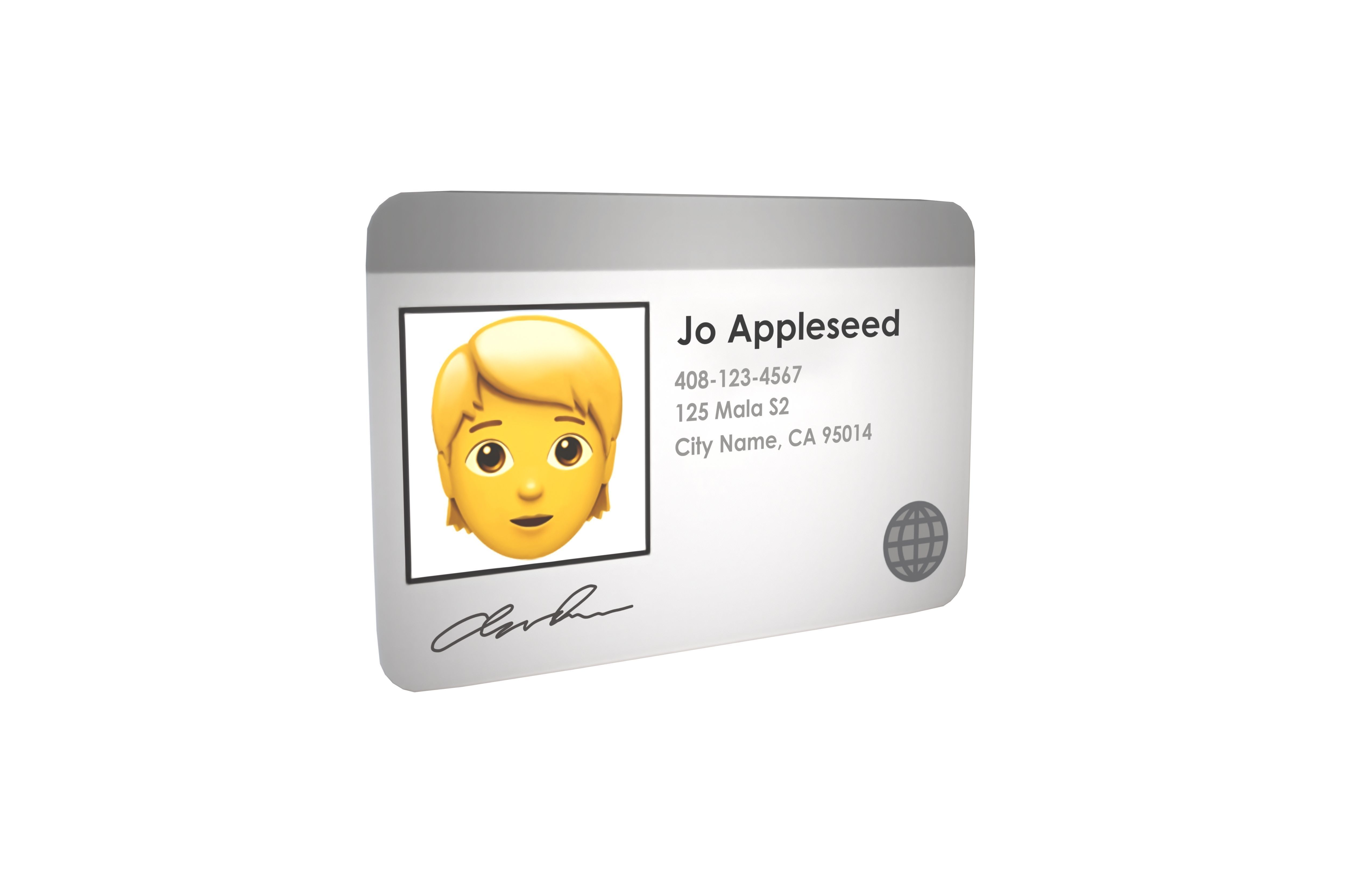 3D model Identification Card Emoji v1 001 VR / AR / lowpoly CGTrader