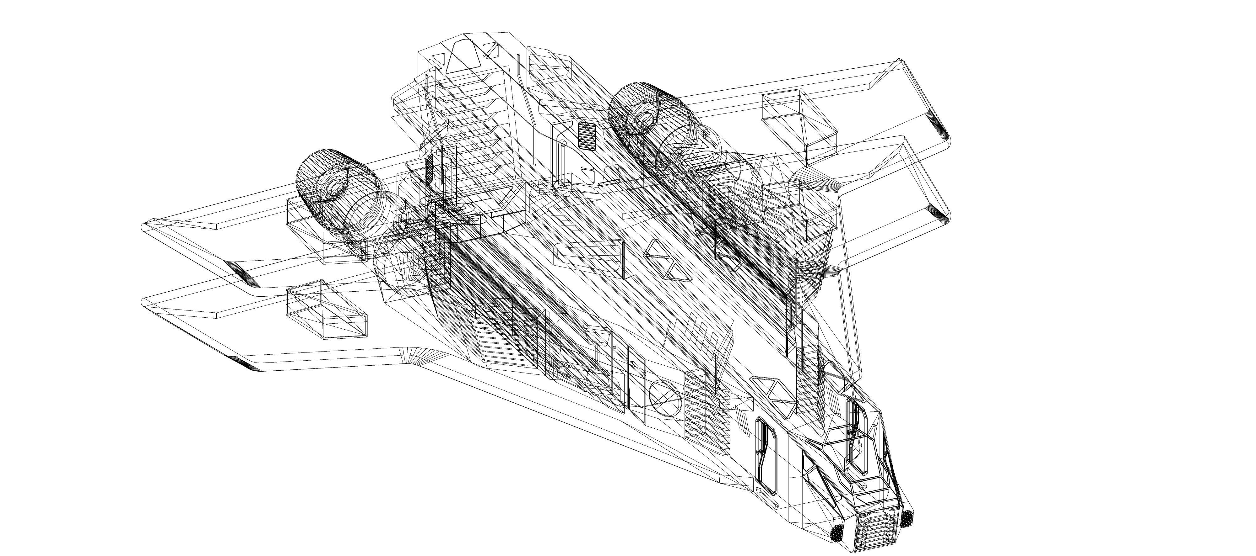 Sci-fi Neo Spacecraft 002 3D model_25