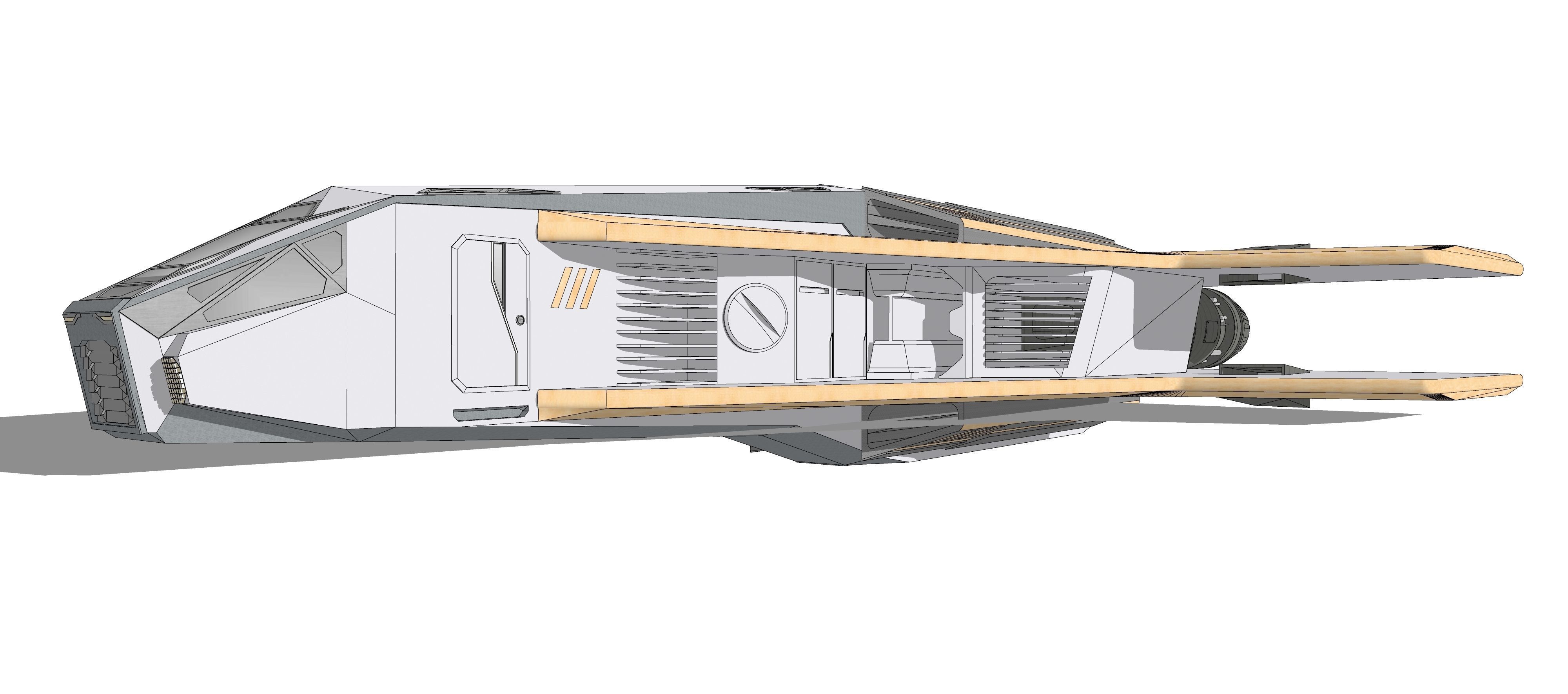 Sci-fi Neo Spacecraft 002 3D model_15