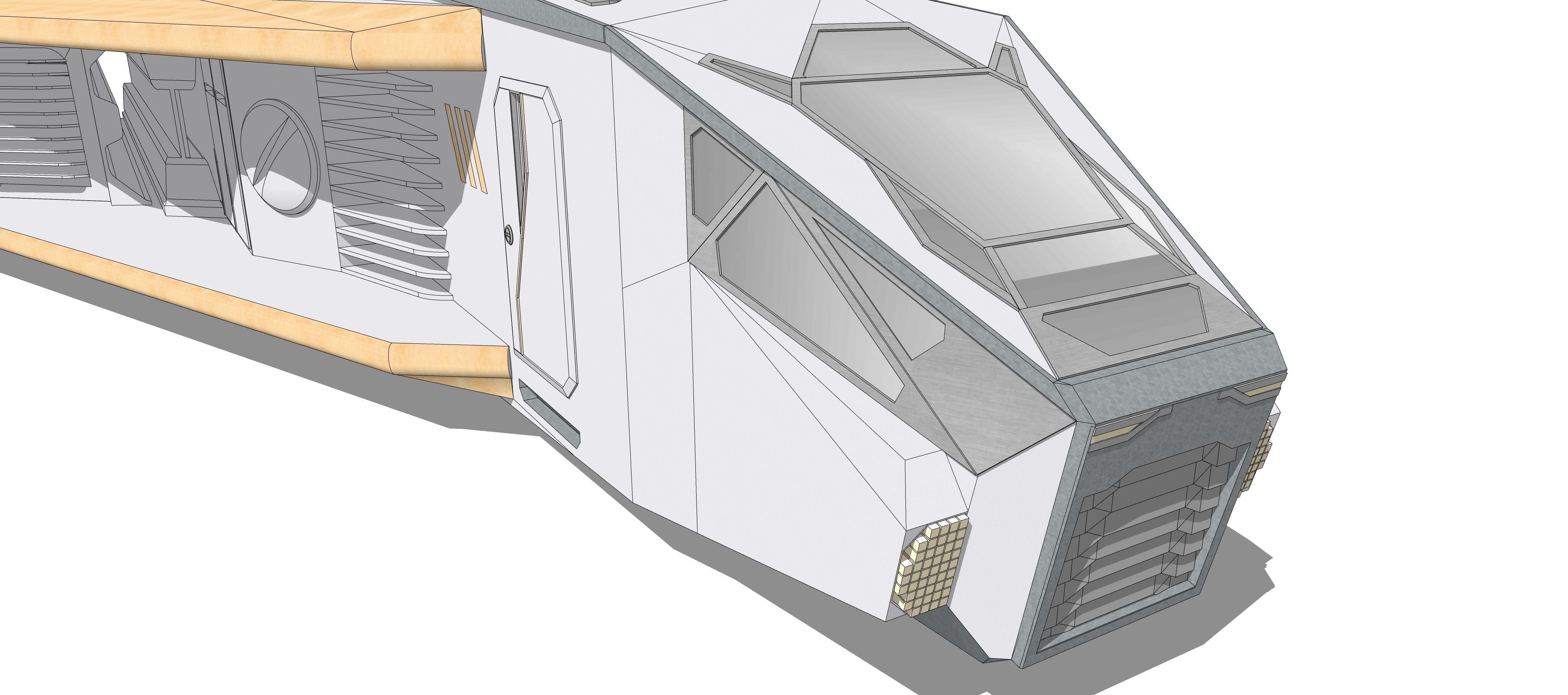 Sci-fi Neo Spacecraft 002 3D model_16