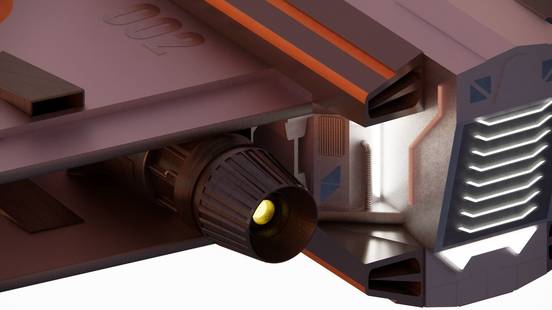 Sci-fi Neo Spacecraft 002 3D model_6