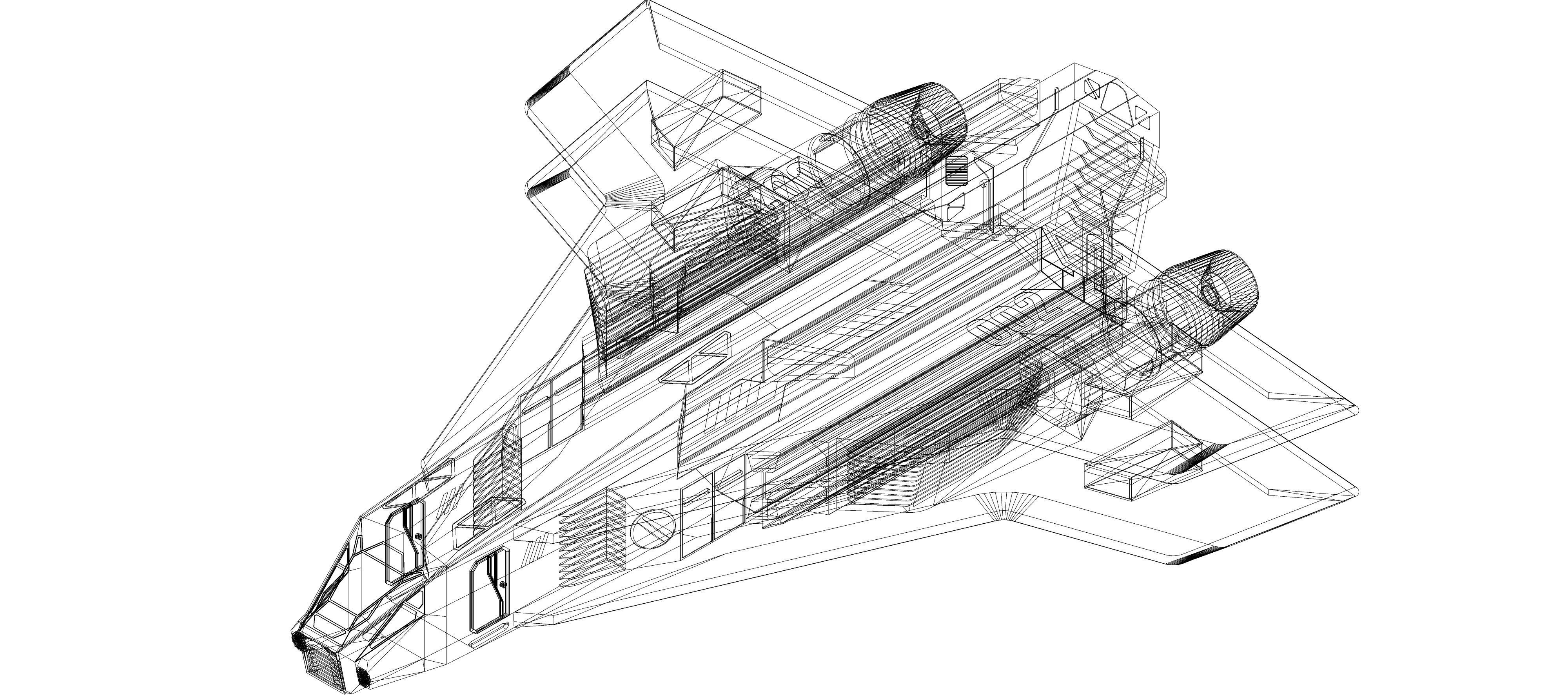 Sci-fi Neo Spacecraft 002 3D model_24